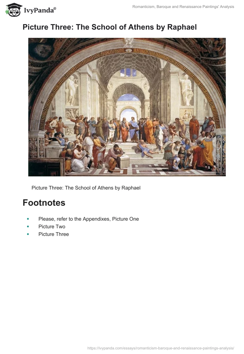 Romanticism, Baroque and Renaissance Paintings' Analysis. Page 5