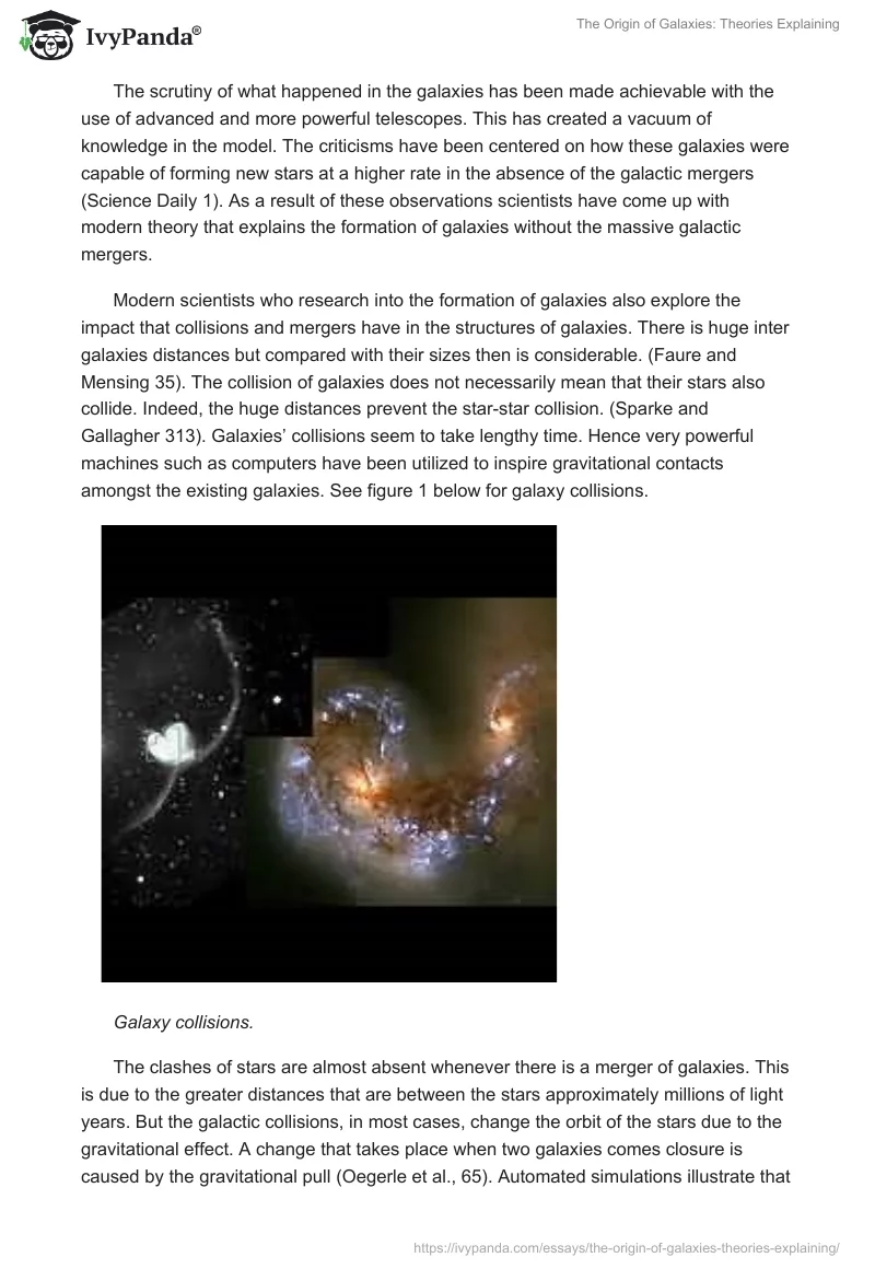 The Origin of Galaxies: Theories Explaining. Page 3