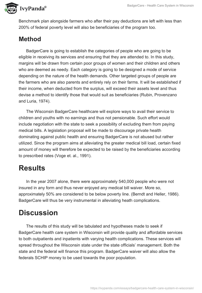 BadgerCare - Health Care System in Wisconsin. Page 2