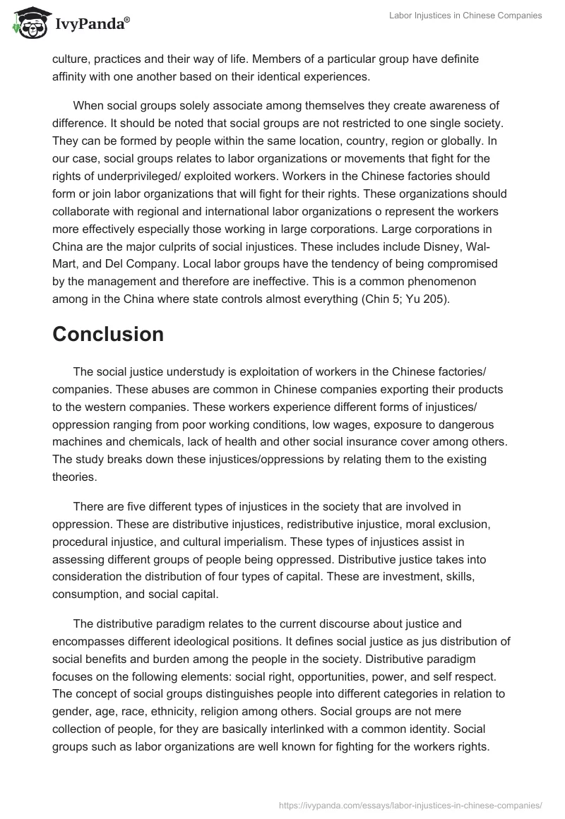 Labor Injustices in Chinese Companies. Page 4