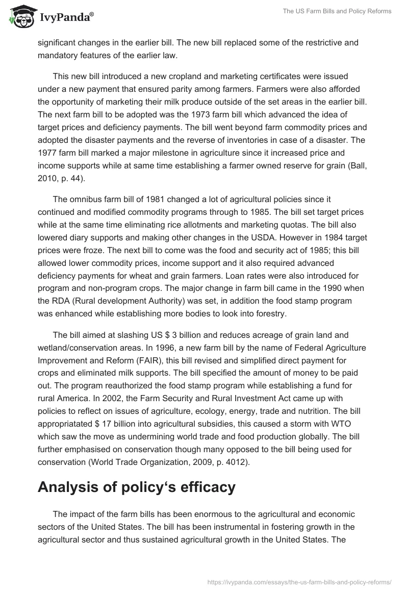 The US Farm Bills and Policy Reforms. Page 3