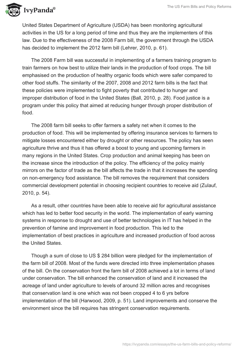 The US Farm Bills and Policy Reforms. Page 4