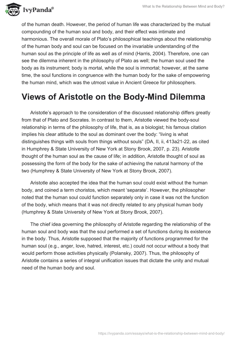 What Is the Relationship Between Mind and Body?. Page 3