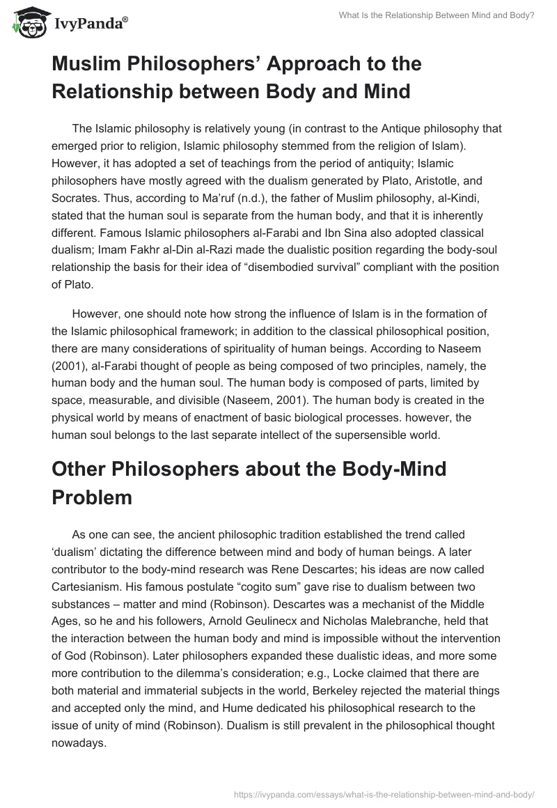 What Is the Relationship Between Mind and Body?. Page 4