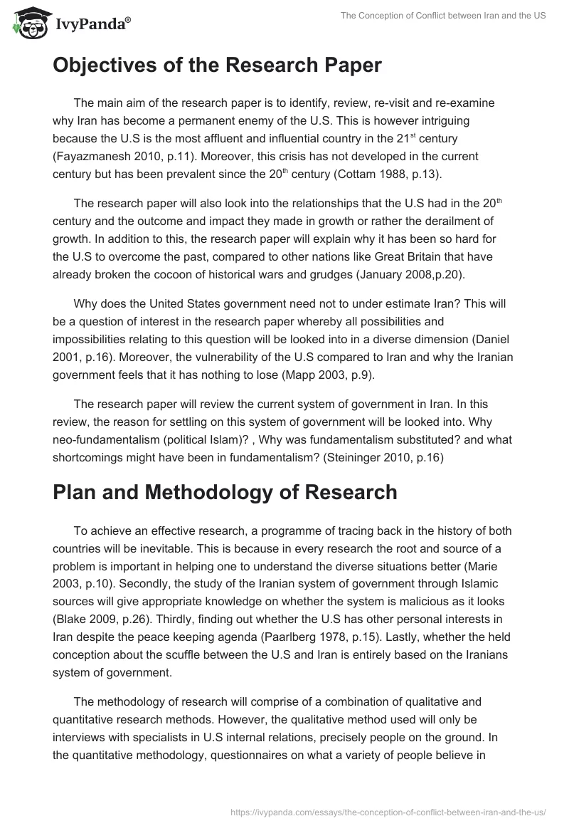 The Conception of Conflict Between Iran and the US. Page 2