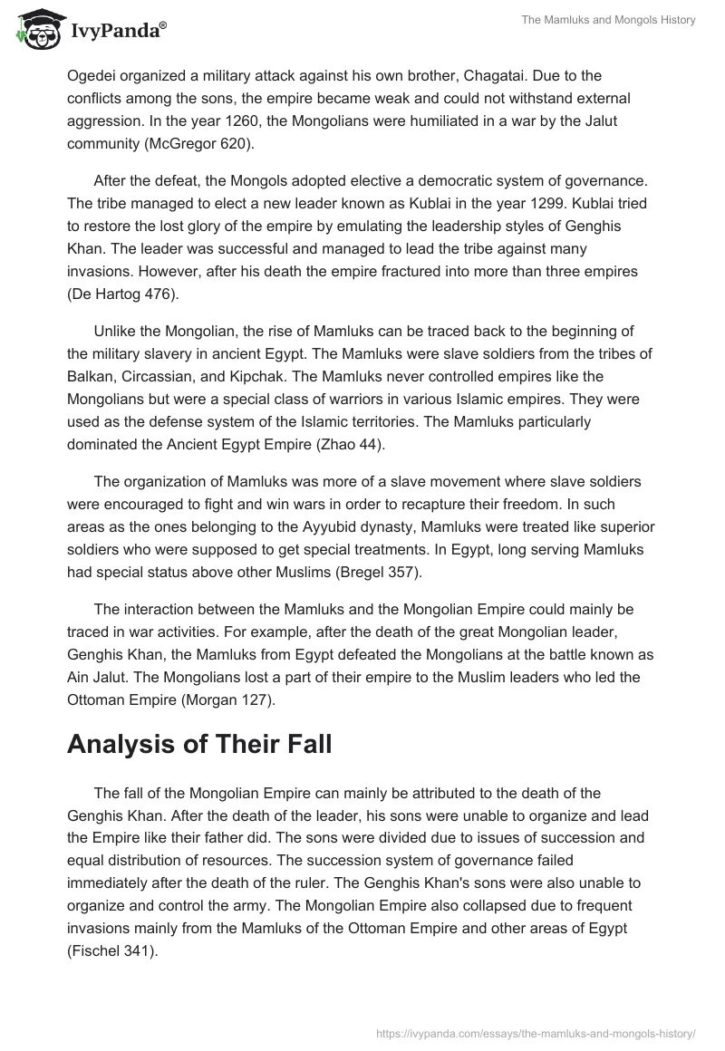 The Mamluks and Mongols History. Page 2