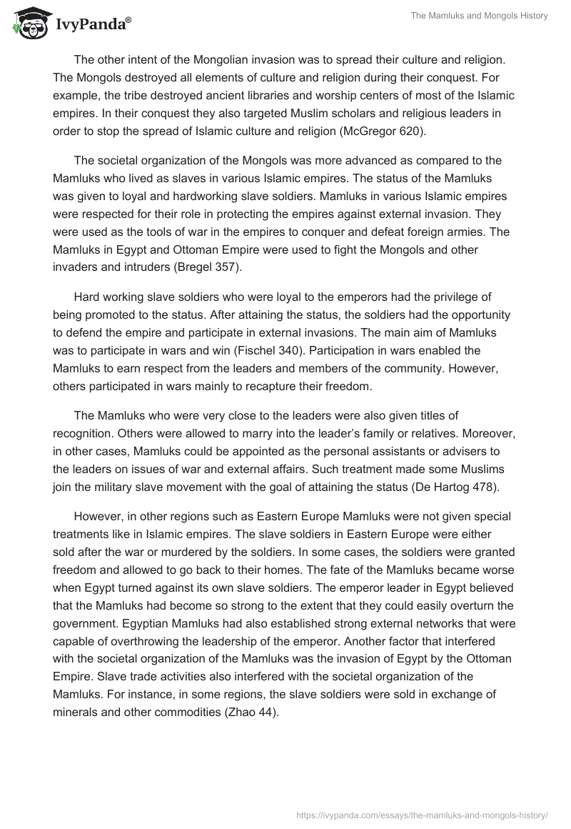 The Mamluks and Mongols History. Page 4