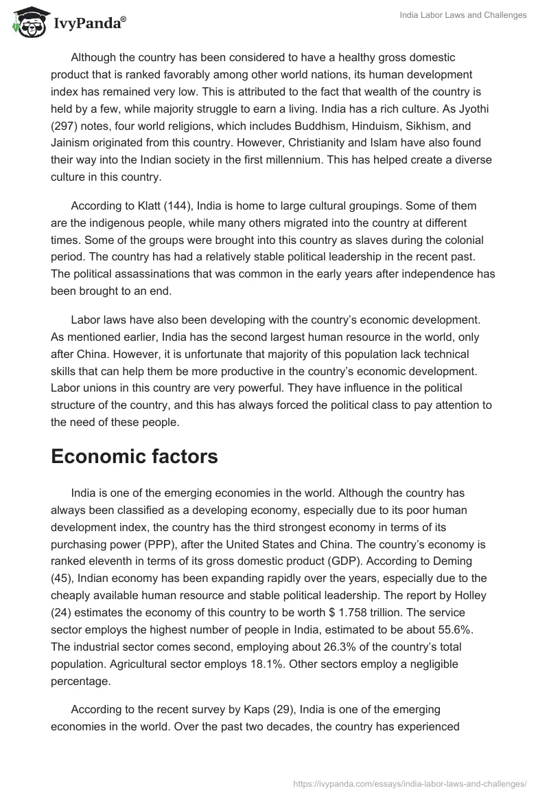 India Labor Laws and Challenges. Page 2