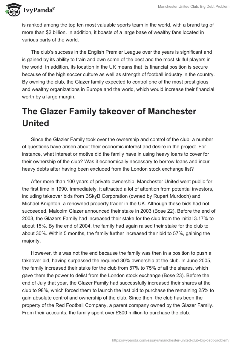 Manchester United Club: Big Debt Problem. Page 2