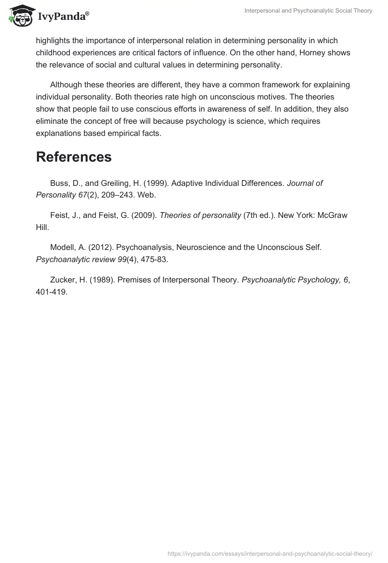 Interpersonal and Psychoanalytic Social Theory. Page 4