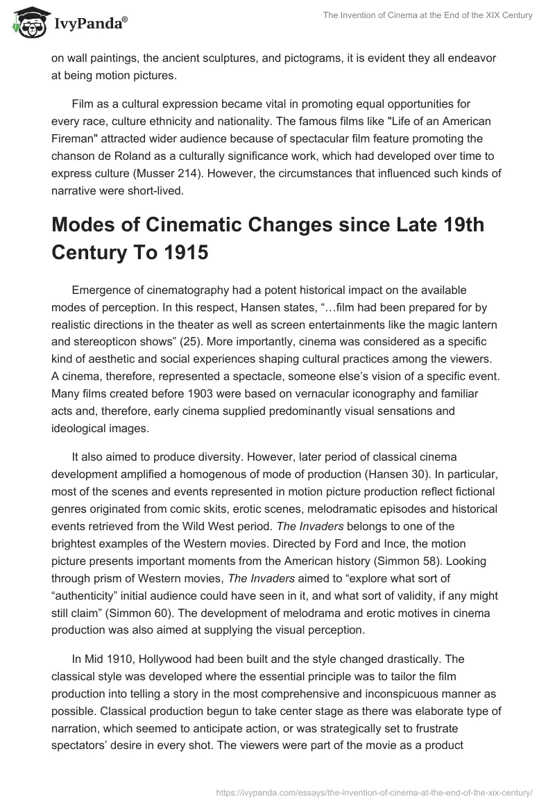 The Invention of Cinema at the End of the XIX Century. Page 3