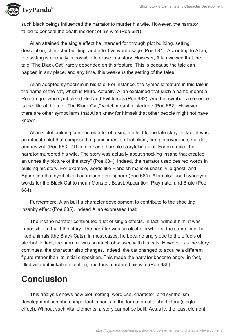 Short Story's Elements and Character Development. Page 3