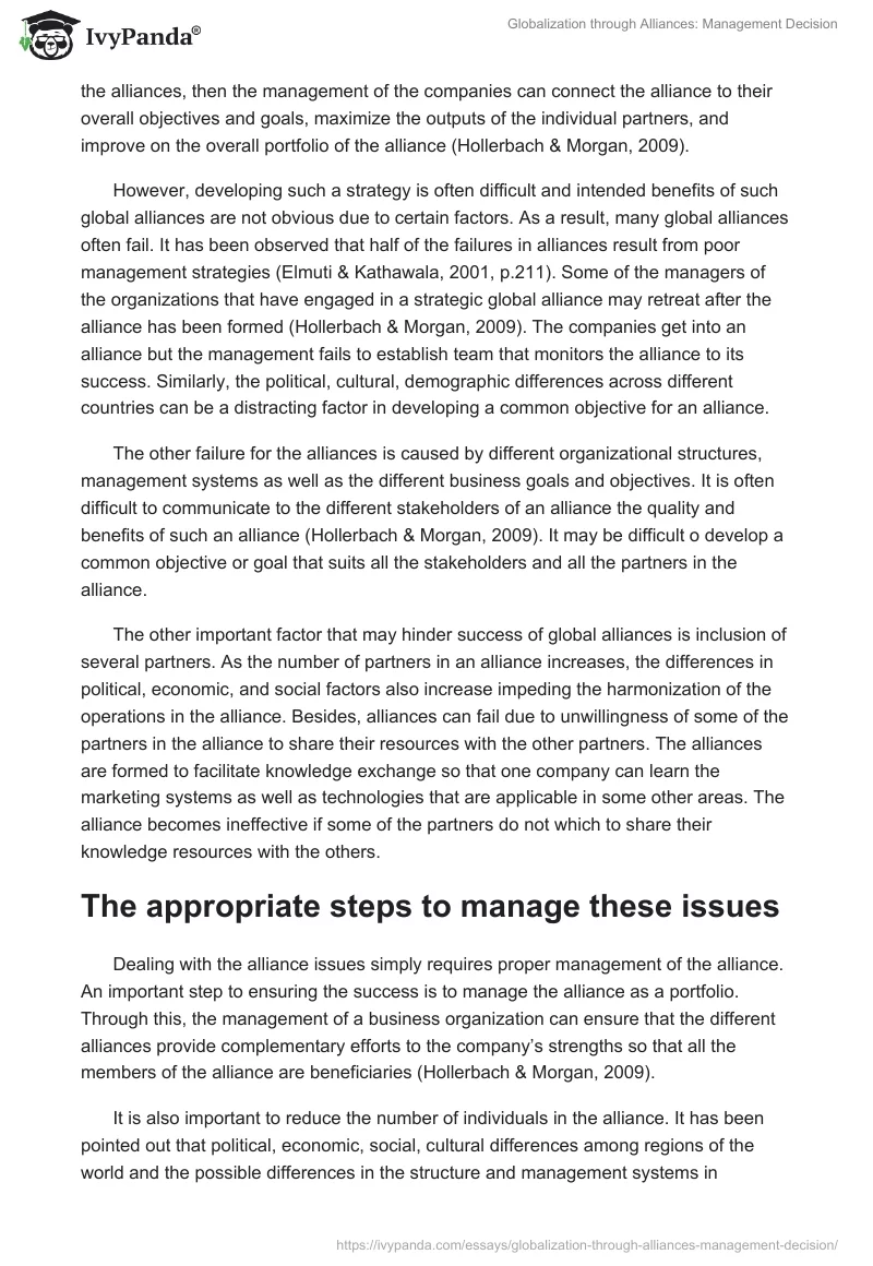 Globalization through Alliances: Management Decision. Page 2