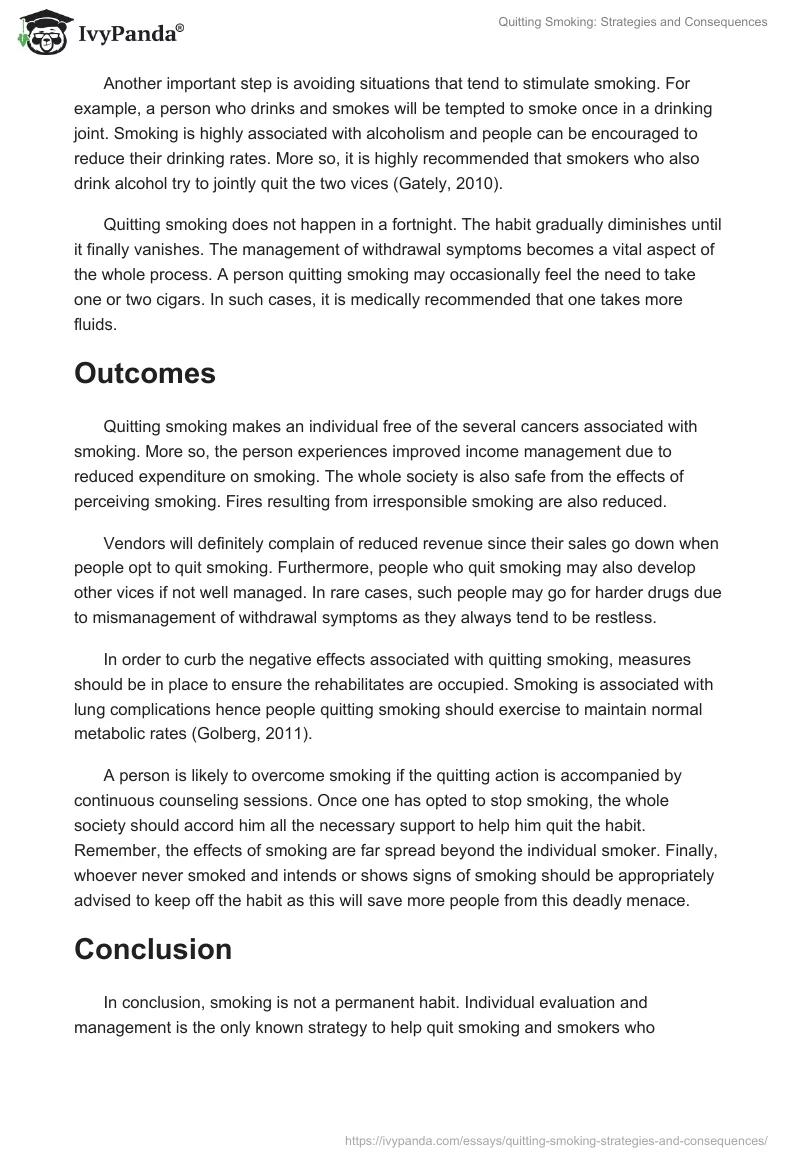 Quitting Smoking: Strategies and Consequences. Page 2
