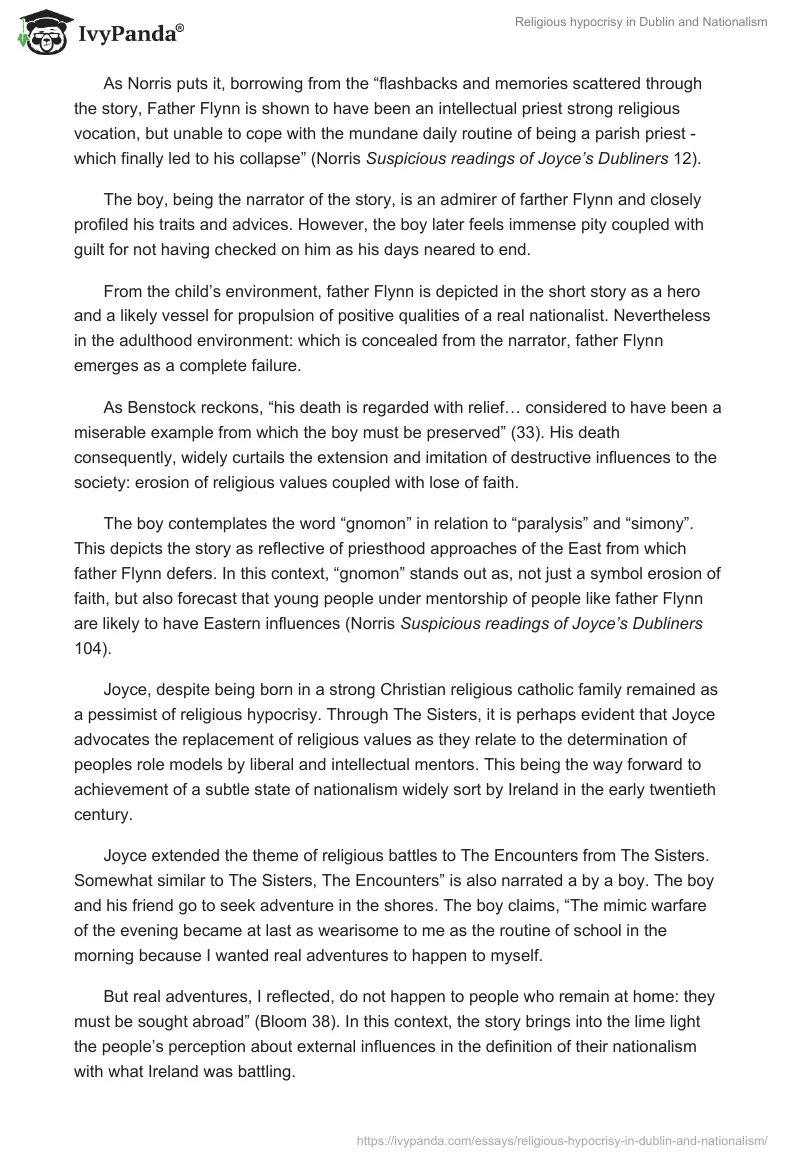 Religious Hypocrisy in Dublin and Nationalism. Page 2