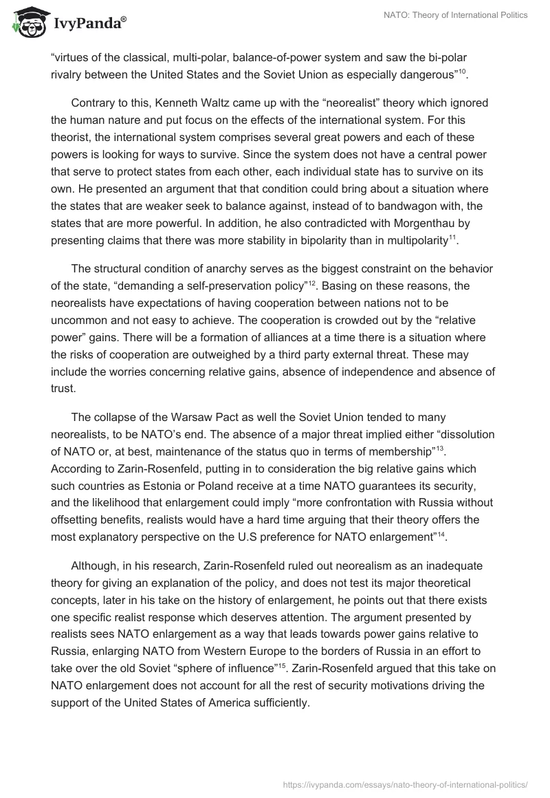 NATO: Theory of International Politics. Page 3
