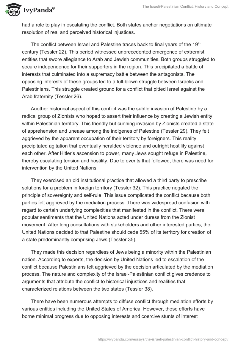 The Israeli-Palestinian Conflict: History and Concept. Page 2