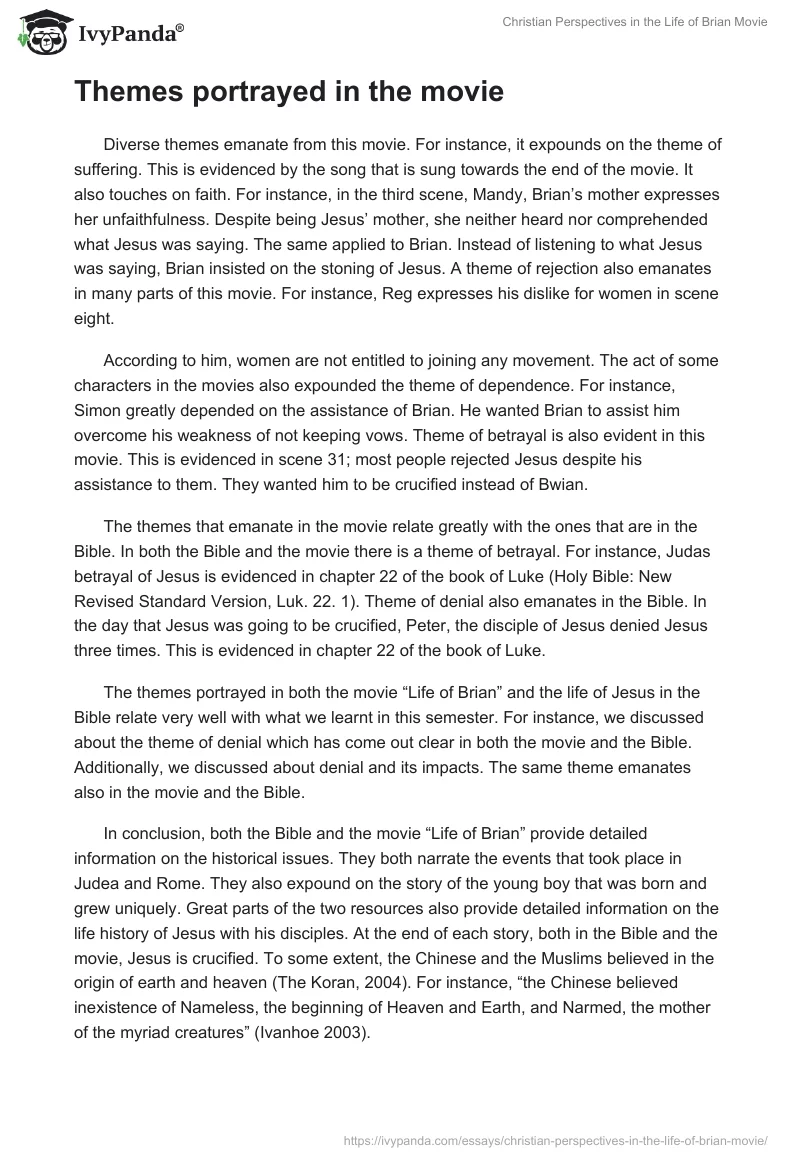 Christian Perspectives in the "Life of Brian" Movie. Page 2