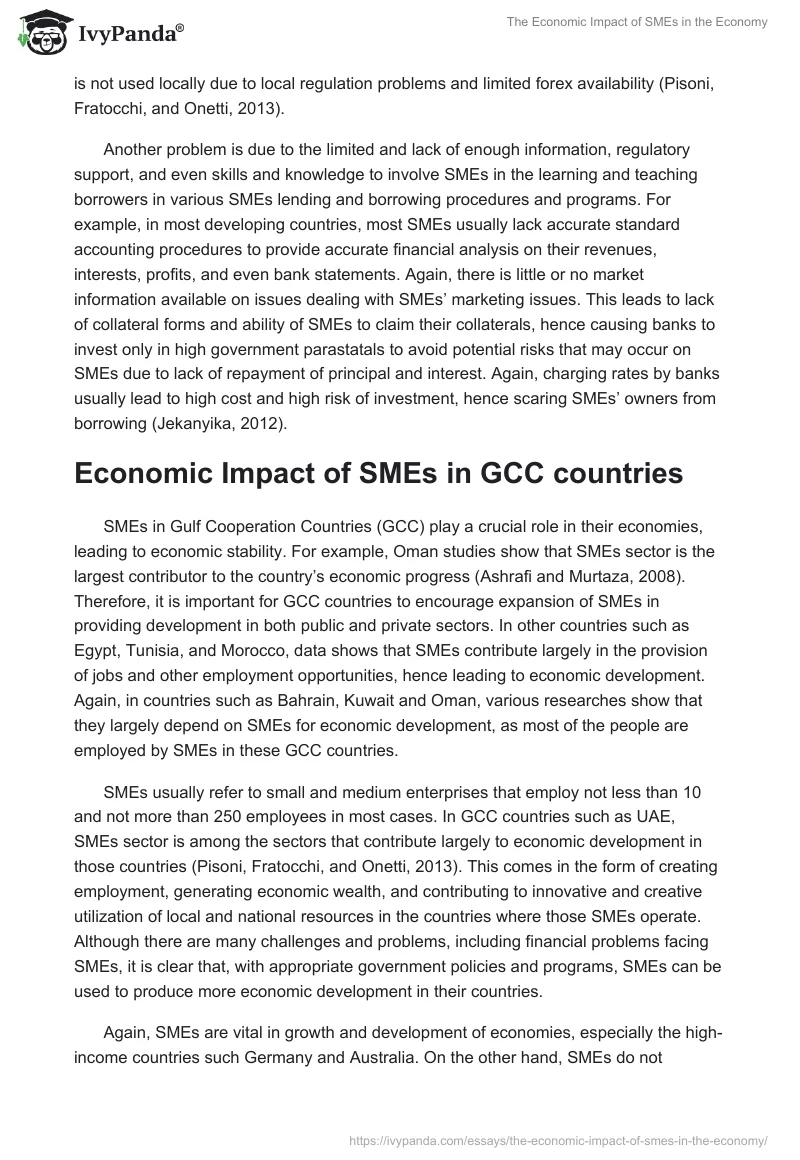 The Economic Impact of SMEs in the Economy. Page 5