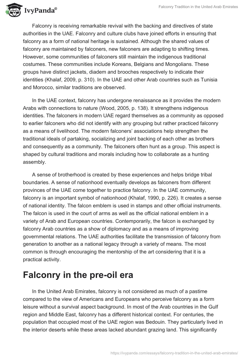 Falconry Tradition in the United Arab Emirates. Page 4