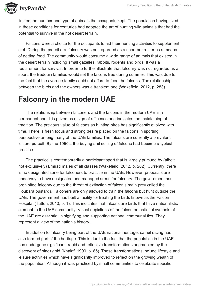 Falconry Tradition in the United Arab Emirates. Page 5