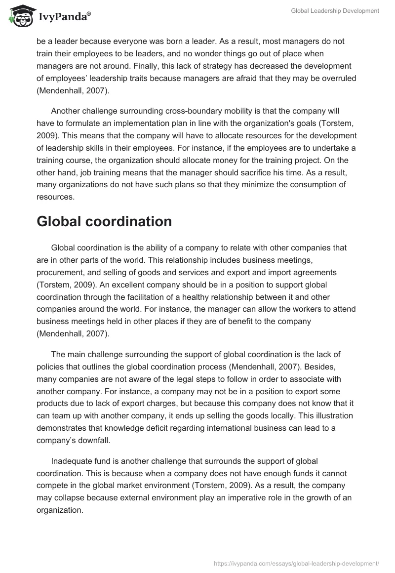 Global Leadership Development. Page 2