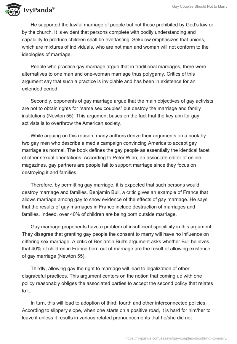 Gay Couples Should Not to Marry. Page 2