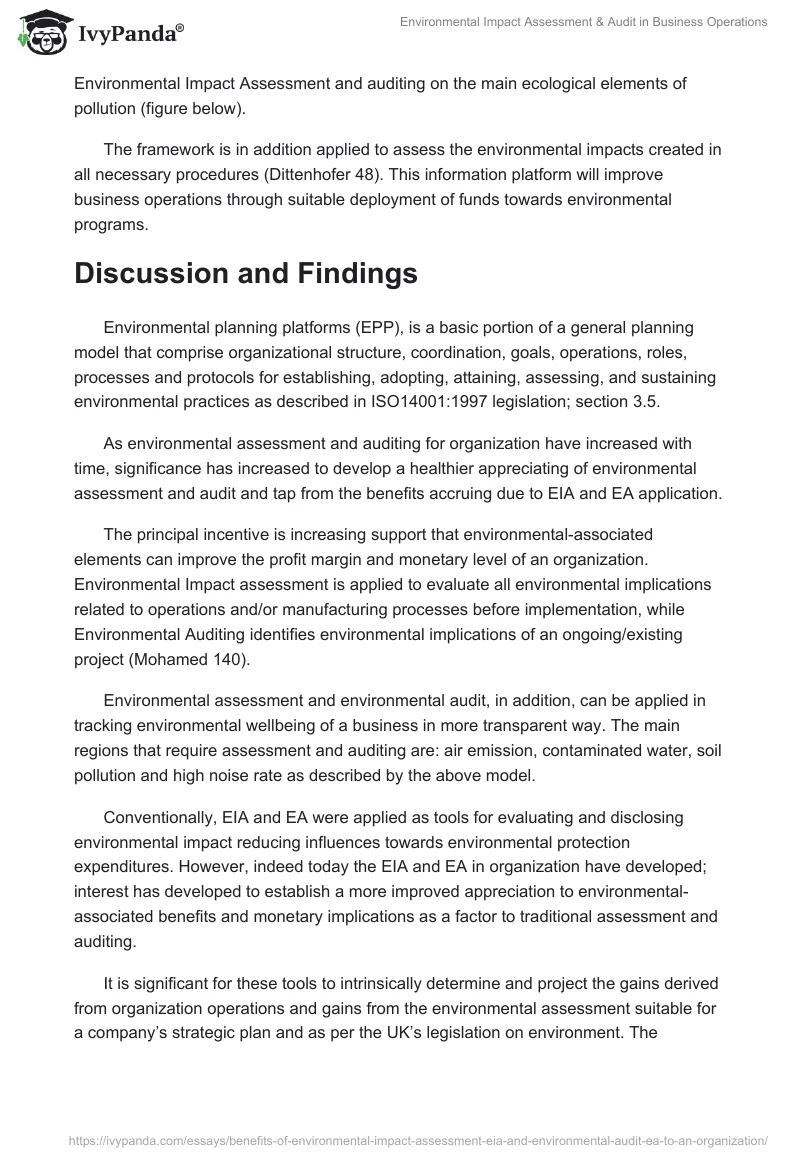 Environmental Impact Assessment & Audit in Business Operations. Page 3