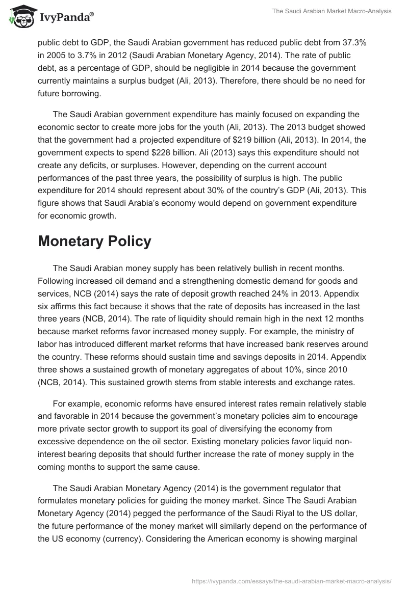 The Saudi Arabian Market Macro-Analysis. Page 3