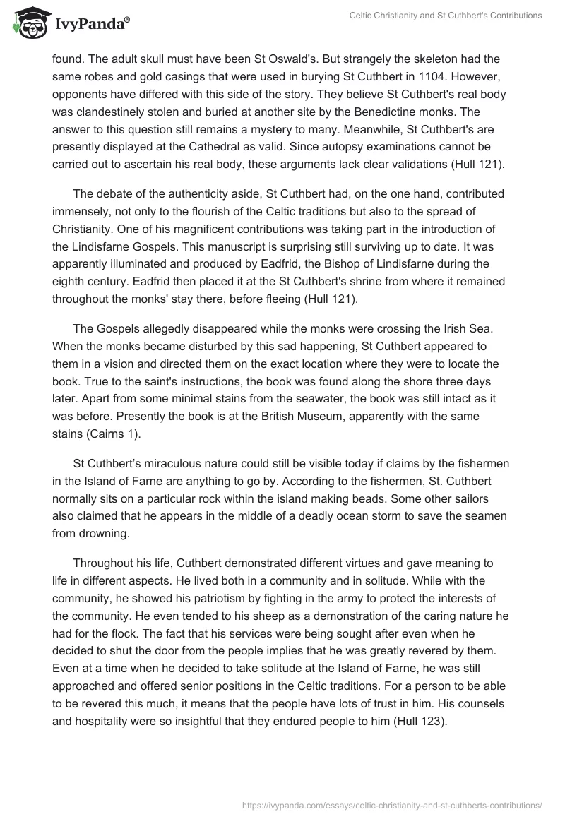 Celtic Christianity and St. Cuthbert's Contributions. Page 5