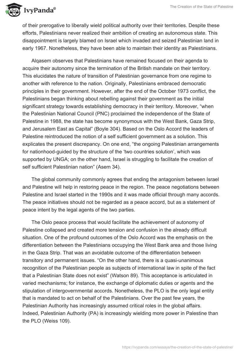 The Creation of the State of Palestine. Page 4