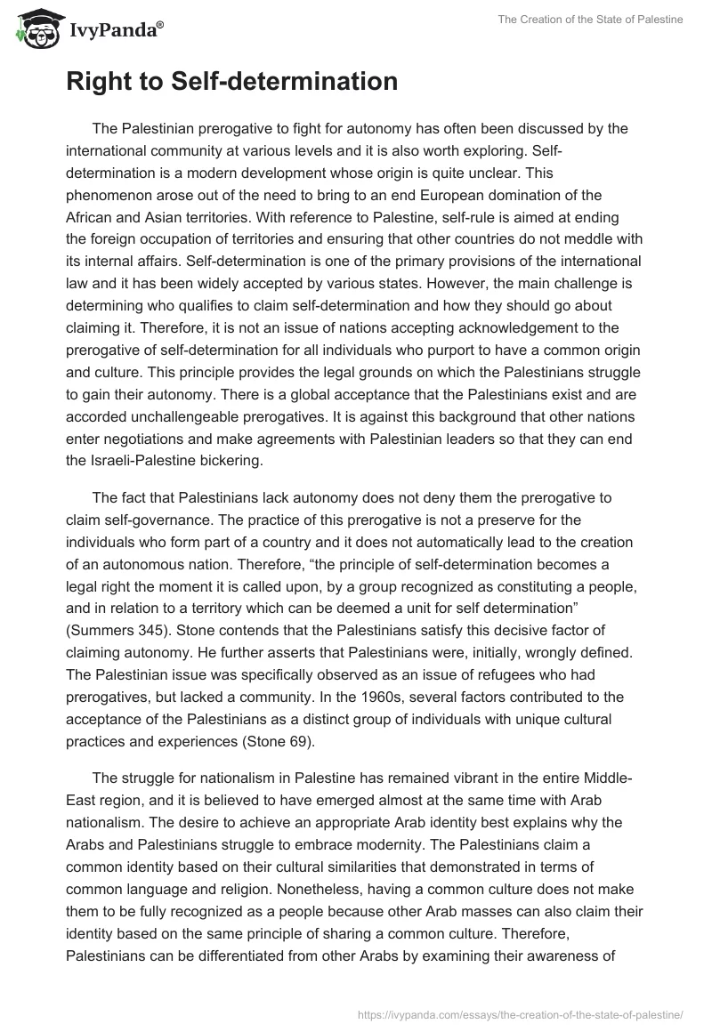 The Creation of the State of Palestine. Page 5