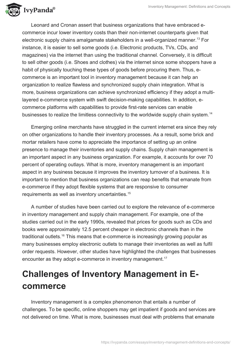 Inventory Management: Definitions and Concepts. Page 4