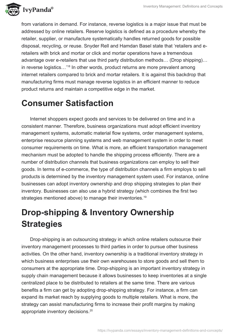 Inventory Management: Definitions and Concepts. Page 5