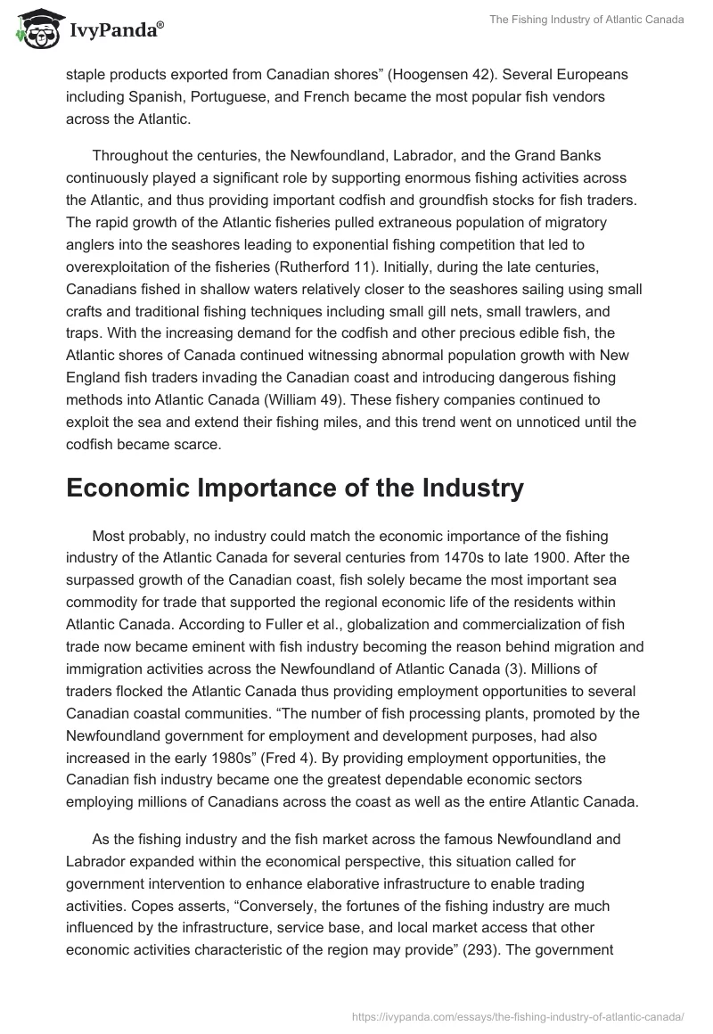 The Fishing Industry of Atlantic Canada. Page 2