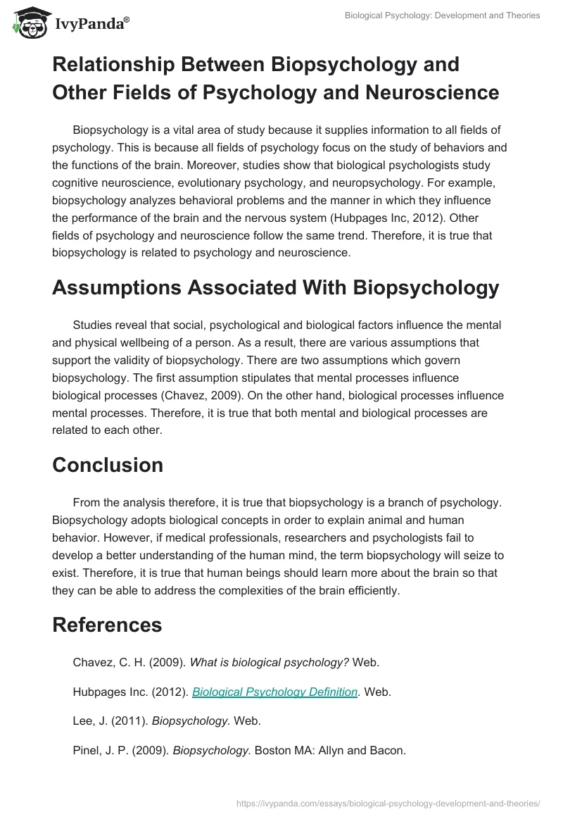 Biological Psychology: Development and Theories. Page 3