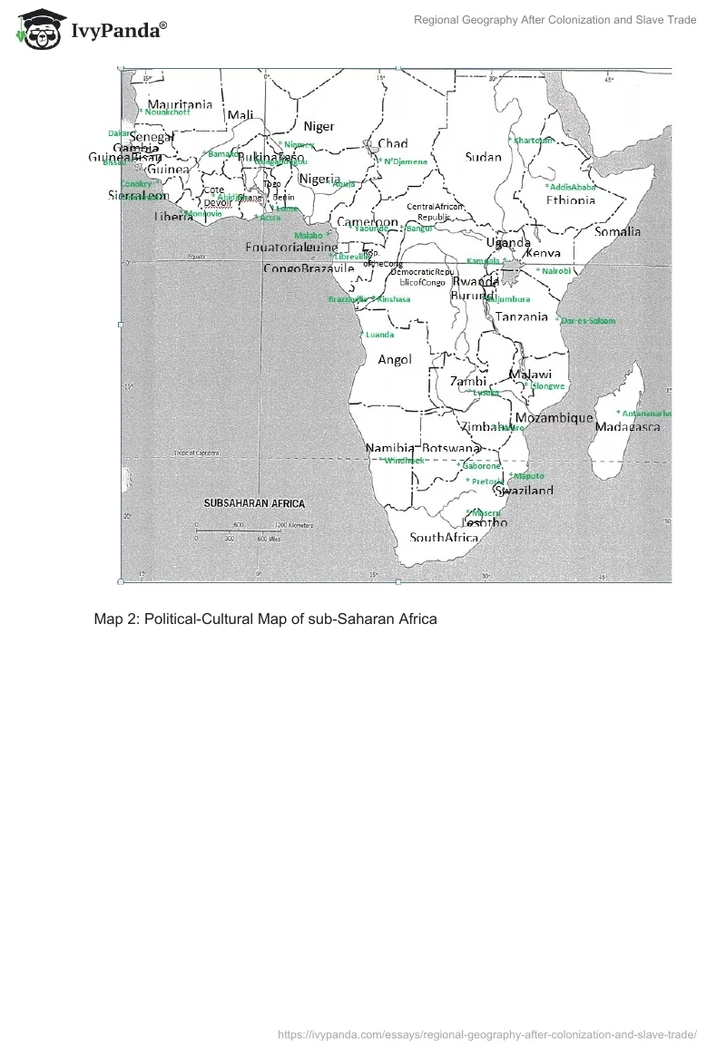 Regional Geography After Colonization and Slave Trade. Page 4