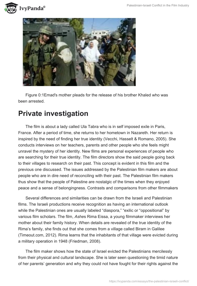 Palestinian-Israeli Conflict in the Film Industry. Page 4