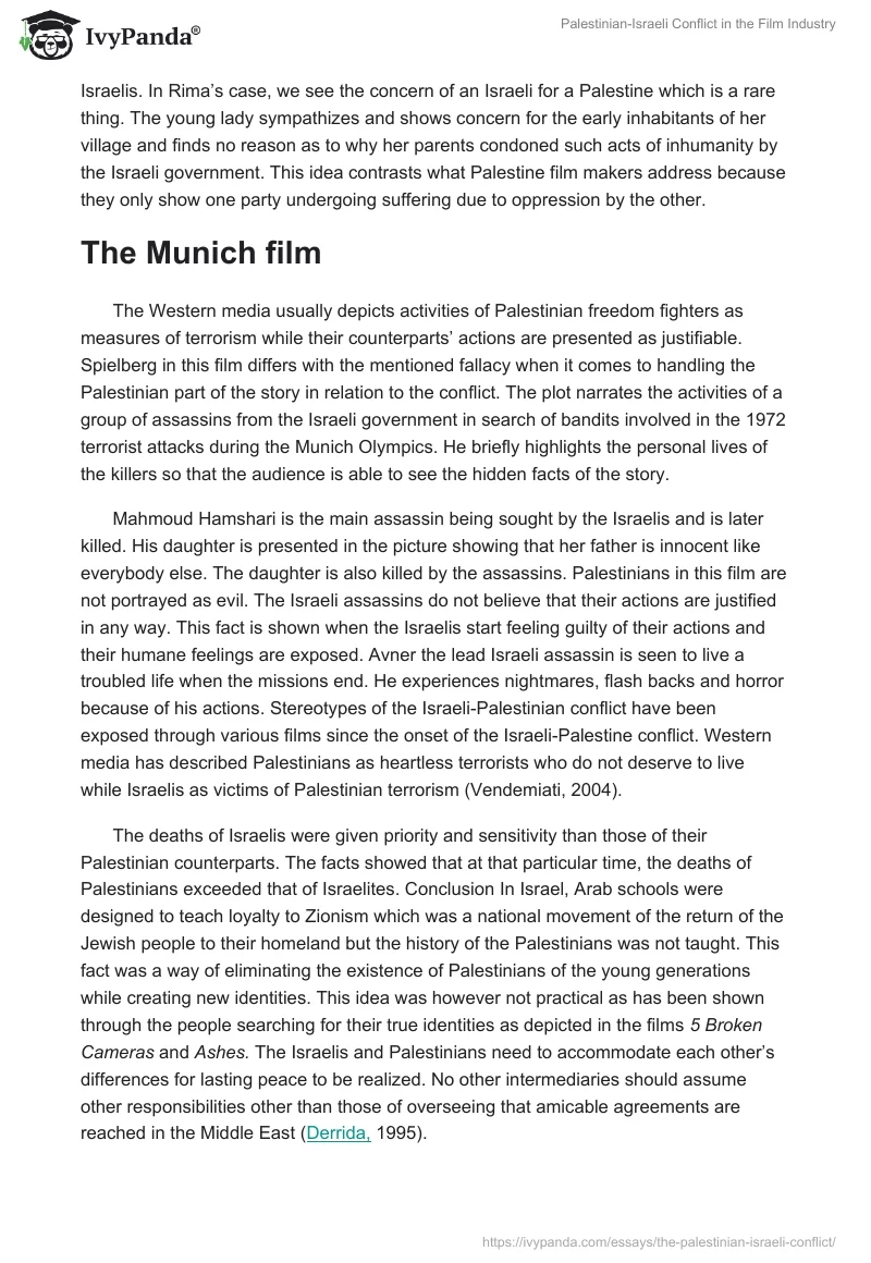 Palestinian-Israeli Conflict in the Film Industry. Page 5