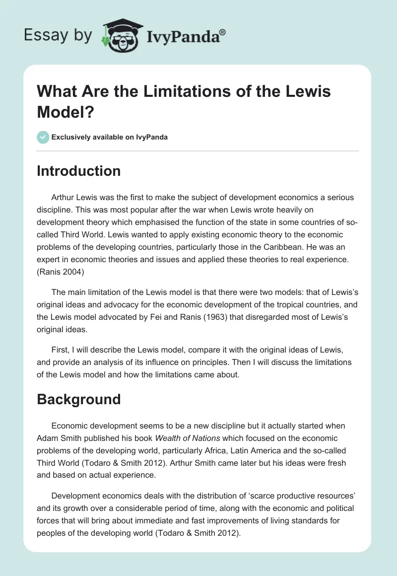 What Are the Limitations of the Lewis Model?. Page 1
