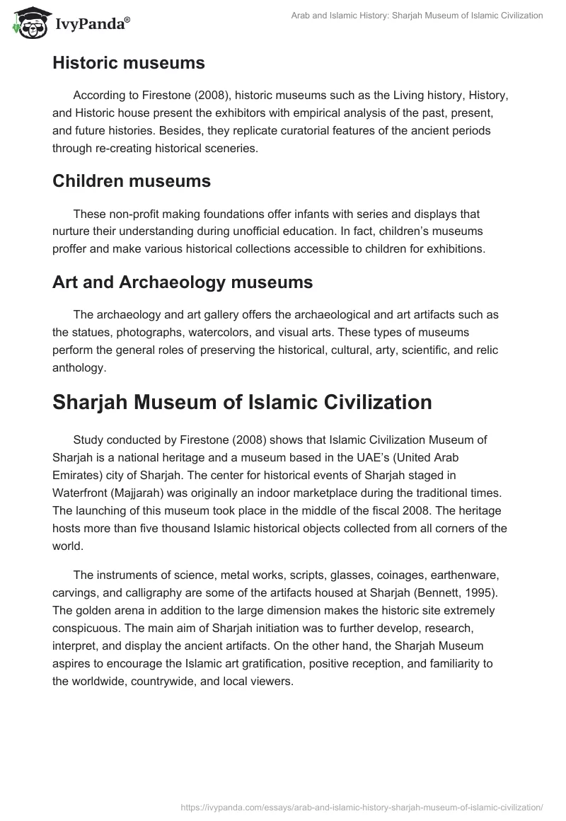 Arab and Islamic History: Sharjah Museum of Islamic Civilization. Page 5