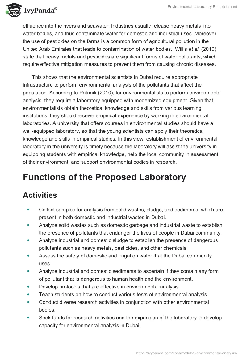 Environmental Laboratory Establishment. Page 2