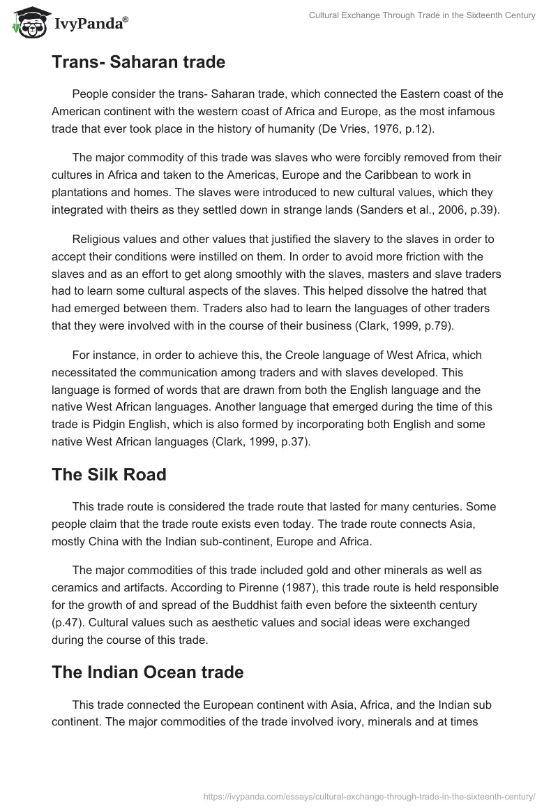 Cultural Exchange Through Trade in the Sixteenth Century. Page 4