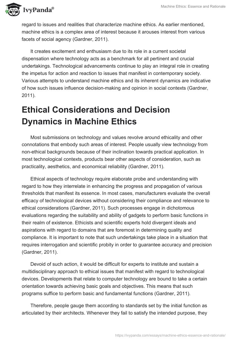 Machine Ethics: Essence and Rationale. Page 2