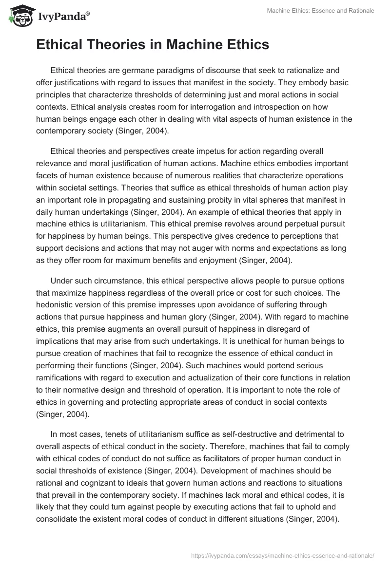 Machine Ethics: Essence and Rationale. Page 5