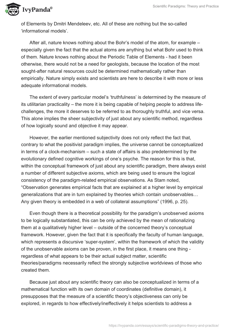 Scientific Paradigms: Theory and Practice. Page 4