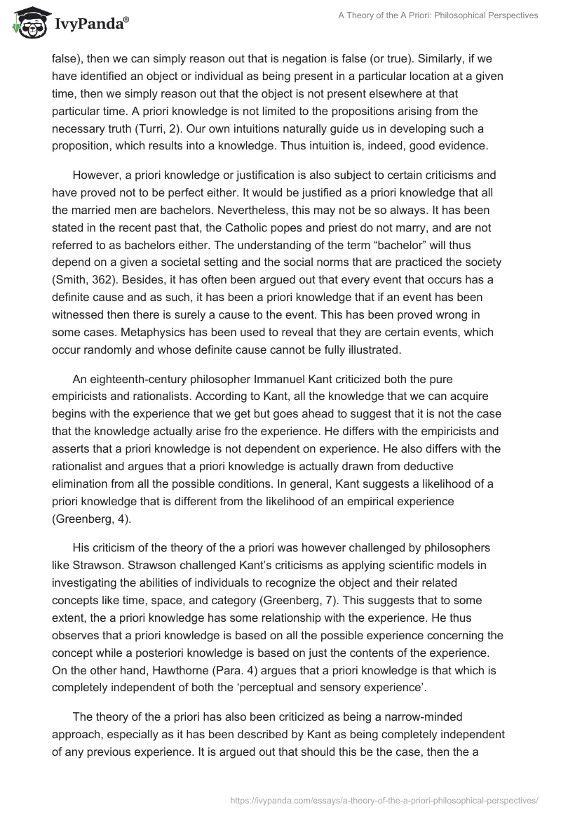 A Theory of the A Priori: Philosophical Perspectives. Page 4