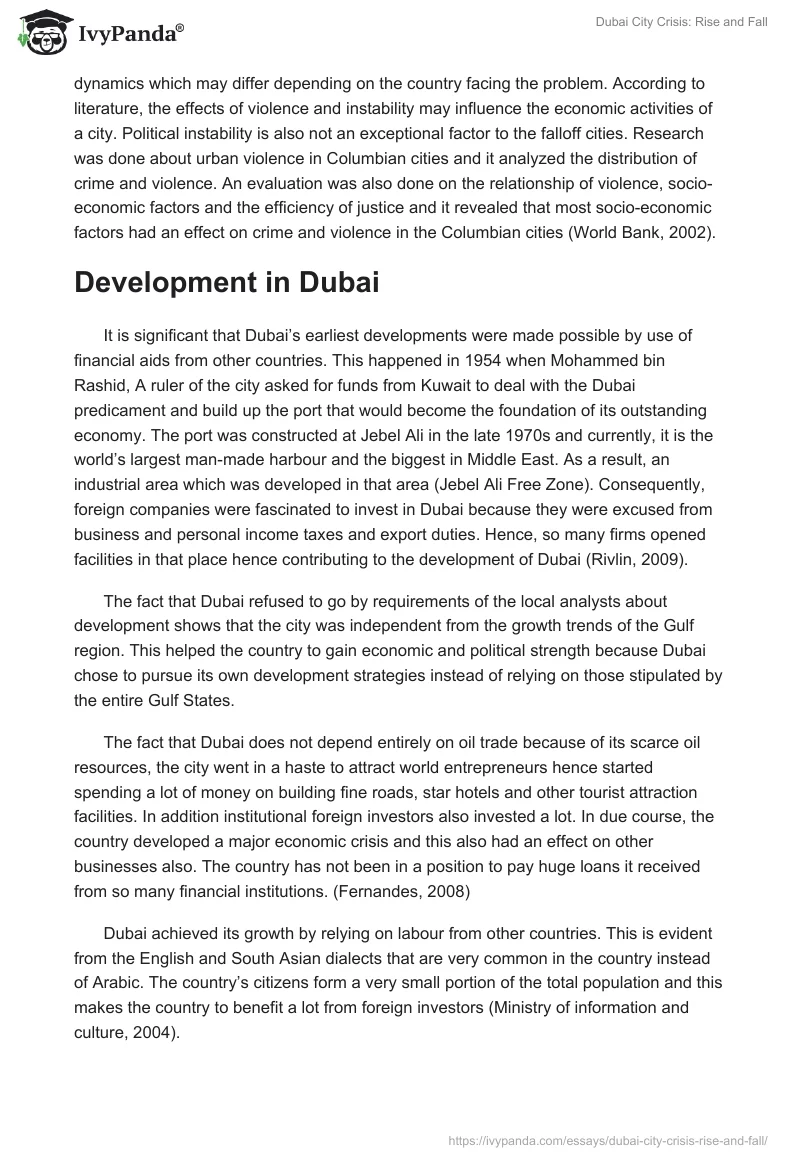 Dubai City Crisis: Rise and Fall. Page 2