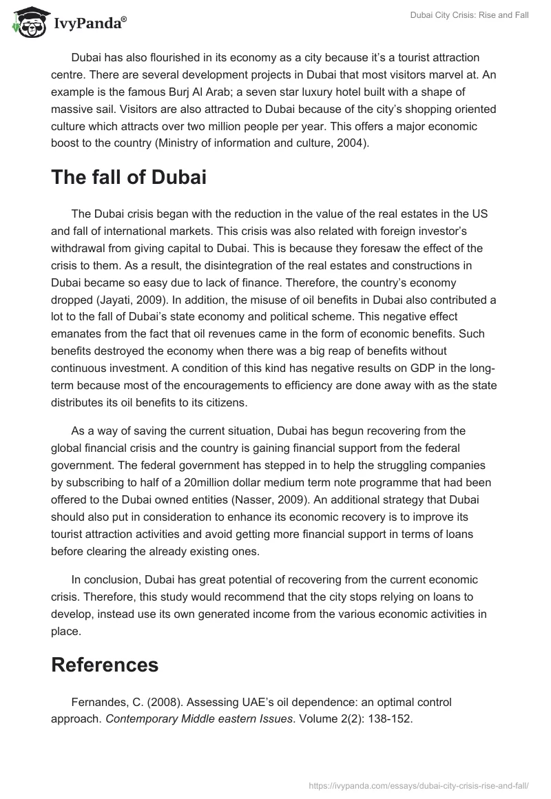 Dubai City Crisis: Rise and Fall. Page 3
