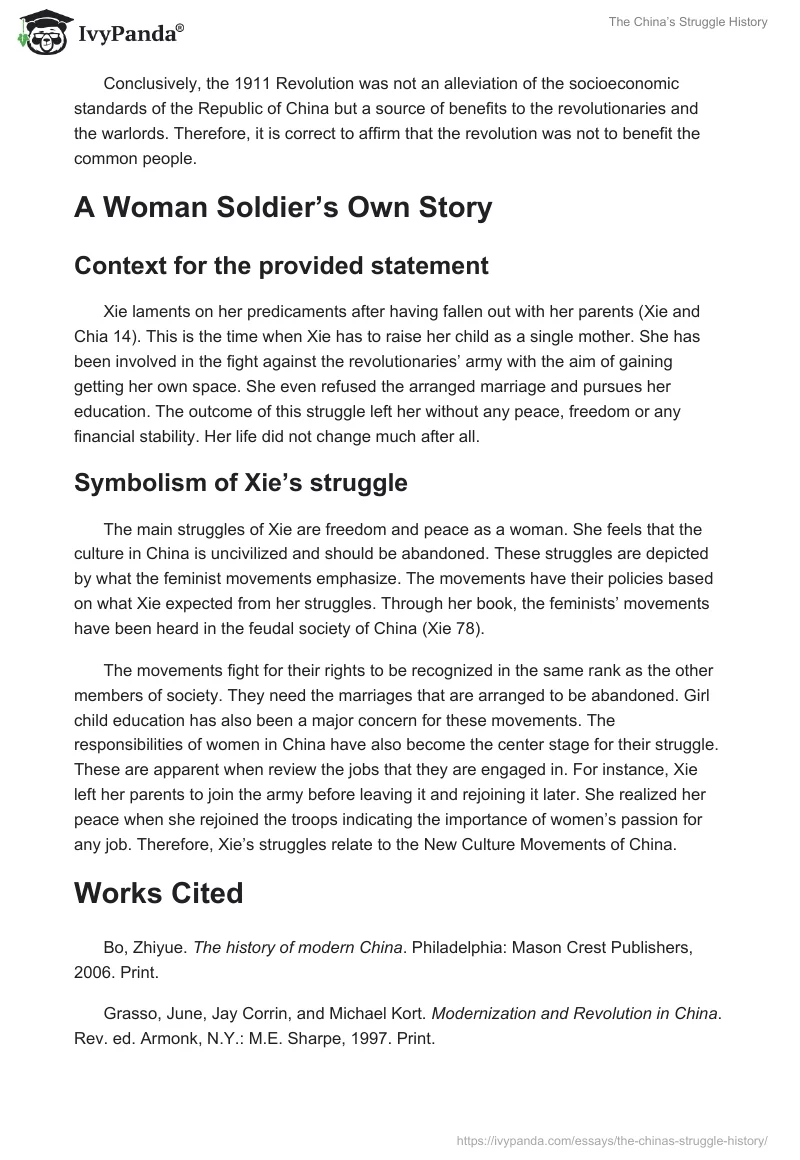 The China’s Struggle History. Page 2